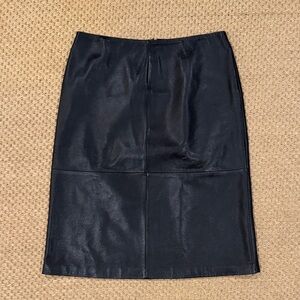 CLASSIC Gap Black 100% Leather Skirt